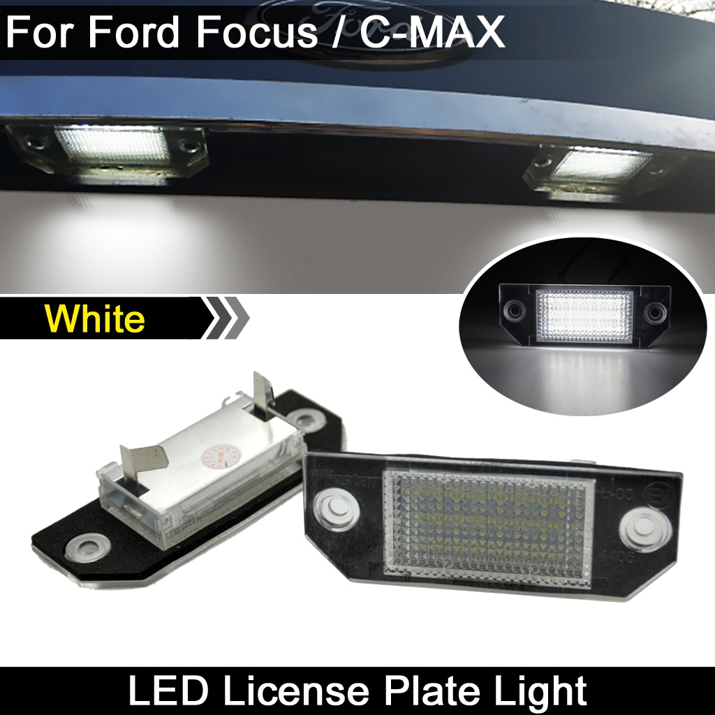 2pcs Lampu Plat Nomor Plat LED Putih Kecerahan Tinggi Lampu Untuk Ford Focus C-MAX 2003-2007 Untuk Fokus MK2 2003-2008