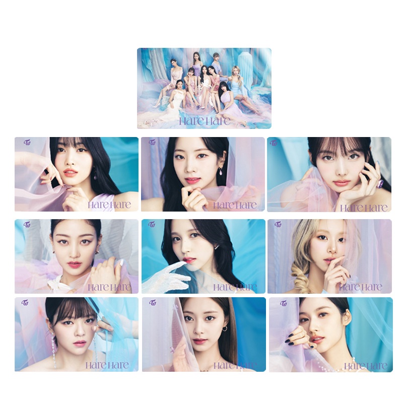 Twice HARE HARE Photocards Acrylic Gantungan Kunci Lomo Card Siap Kpop Postcards Key Ring Gantungan Atas