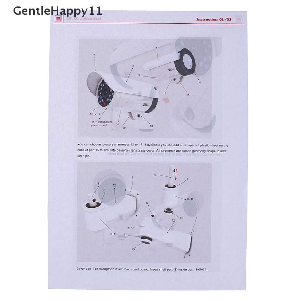 Gentlehappy 1:1model Kertas Fake Security Dummy Kamera Pengintai Security Model Puzzles id