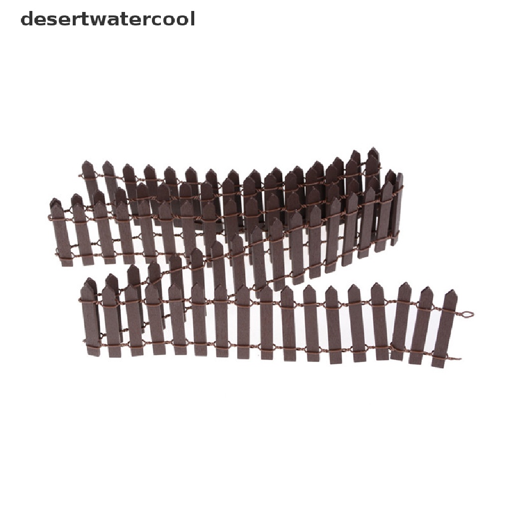 Deid100 * 5cm Miniatur Taman Peri Pagar Kayu Rumah Boneka DIY Aksesoris Decor Martijn