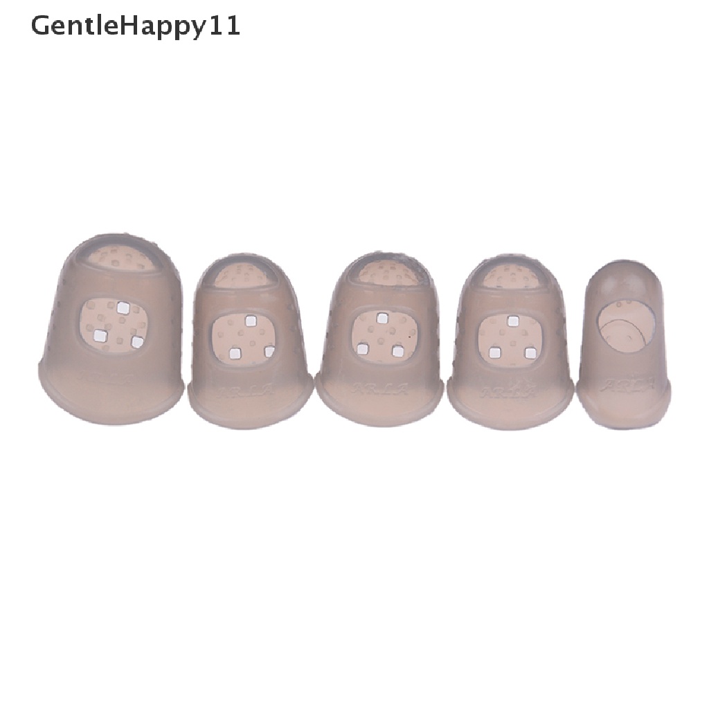 Gentlehappy 5pcs Silikon Finger Cot Untuk Bermain Gitar Protect Finger Cegah Press Pain id