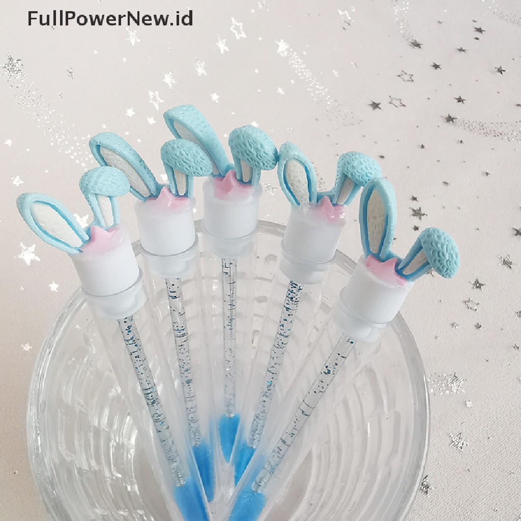 Power Eyelash Sikat Alis Maskara Tongkat Telinga Kelinci Tabung Crystal Handle Lash Applicat ID