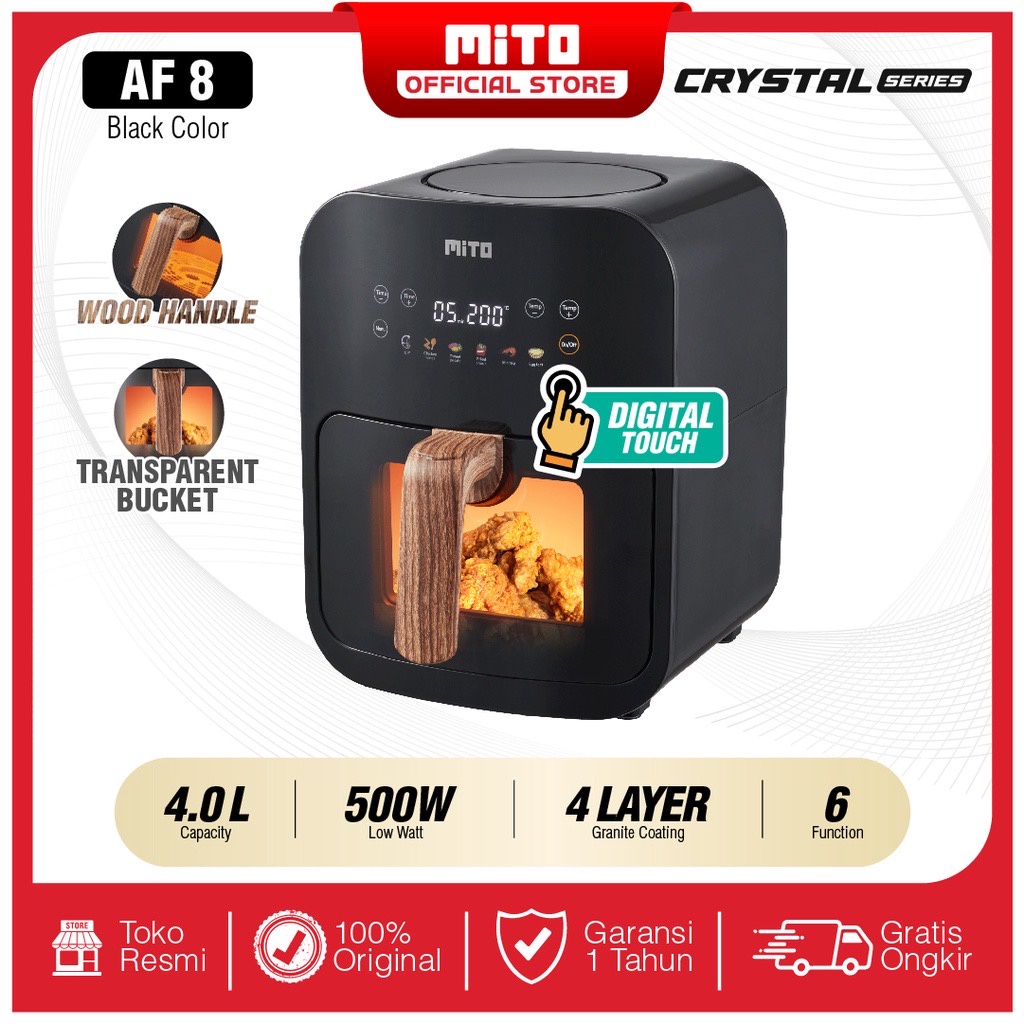 ￼Mito Air Fryer AF8 / af-8 / af8 Crystal Series