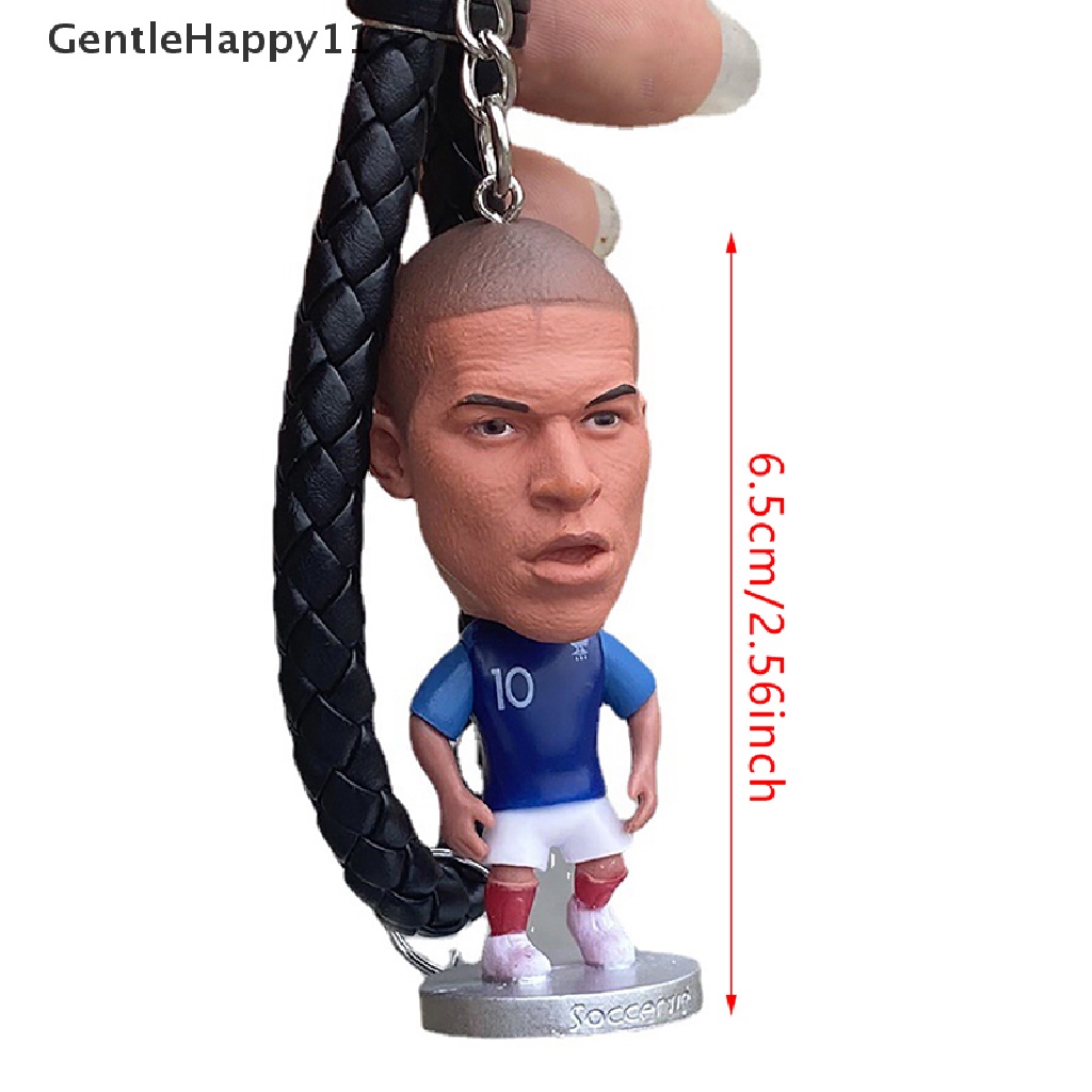 Gentlehappy 1PC Boneka Pemain Bola Figure Gantungan Kunci Mini Kartun Kerajinan Football Star id