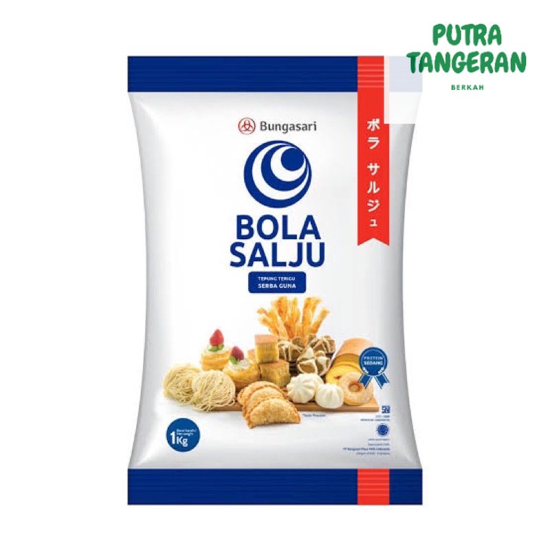 

Tepung terigu Bola Salju kemasan pabrik 1 Kilogram
