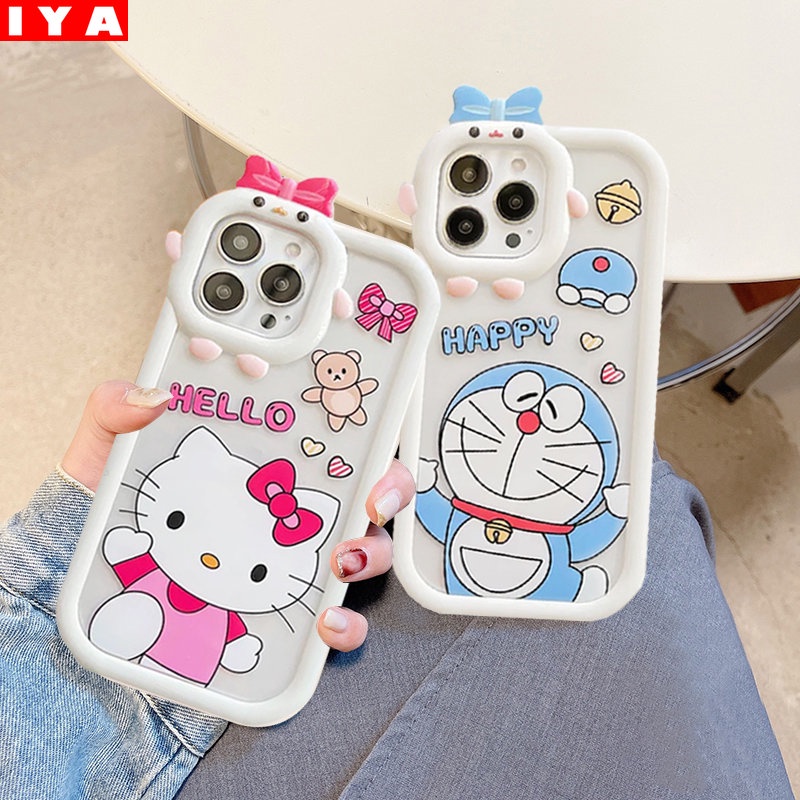 Casing Imut Redmi Note11 Pro Note 11S 10C 10A 10 9C 9A 9T 9 Note10 5G 10s Note9 Note8 Poco X3 NFC M3 Doraemon Dan Hello Kitty Phone Cover