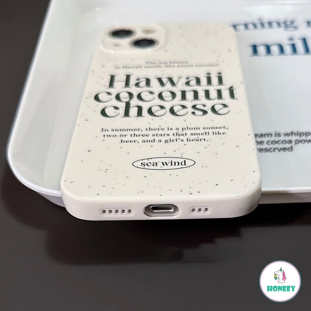 IPHONE Retro Coconut Cheese Sea Wind Art Phone Case Untuk Iphone14 13 12 11 Pro Max14 Plus Case Lucu Manis Kartun Soft Cover