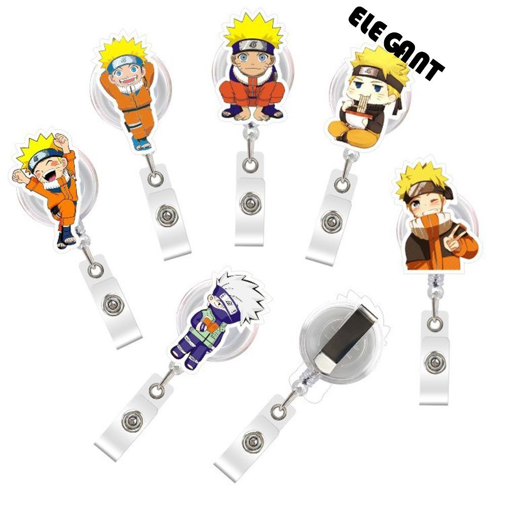 [Elegan] Retractable Badge Reel Lucu Perlengkapan Kantor Name Tag Luffy Perawat Dokter Card Holder Name Card Holder