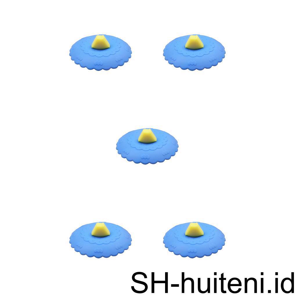 1per2 /2 /3 /5 Penutup Gelas Silikon Kartun Tutup Botol Reusable Anti Bocor Water Cup Lid Dustproof Cap Type3