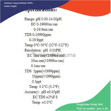 TD - RTG Yieryi Alat Ukur Kualitas Air 3 in 1 PH TDS Temperature Meter Tester - PH686