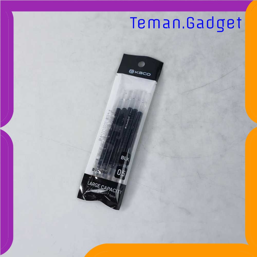 TG - ATK KACO Isi Refill Pena Pulpen Gel 0.5mm Tinta Hitam 5PCS for KACO Turbo - K1618