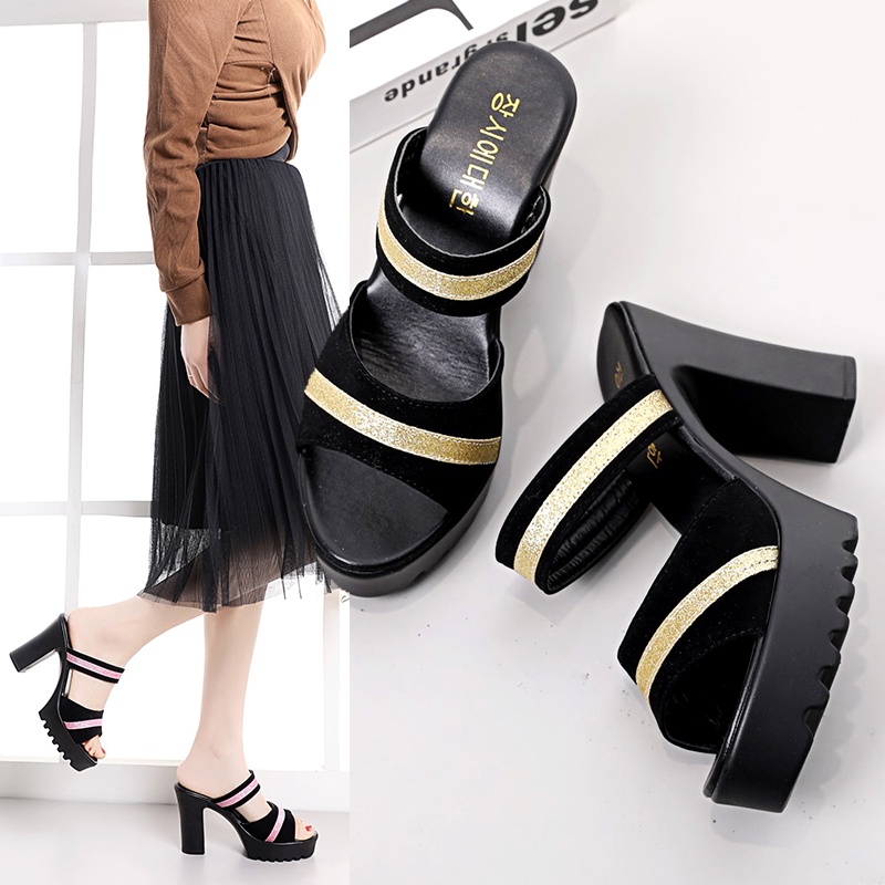 gfs-1140 sepatu heels wanita import fashion sandal heels wanita 0411 import fashion terkiniian cantik dan terpopular