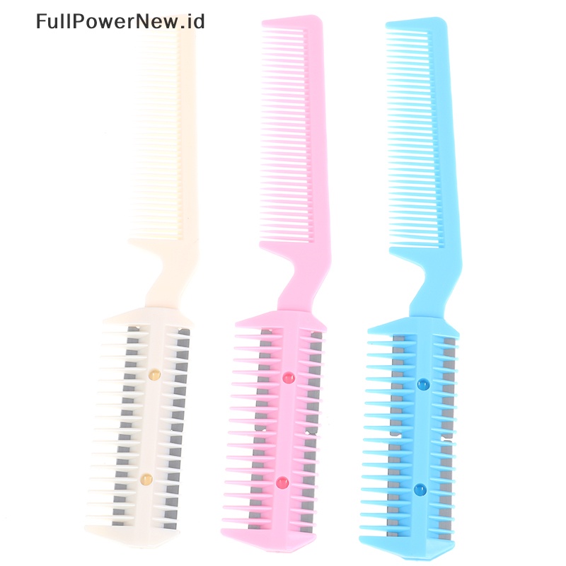 Power Color Sisir Silet Pemotong Rambut Thinning Shaper Comb Pisau Cukur Trimmer Barber ID