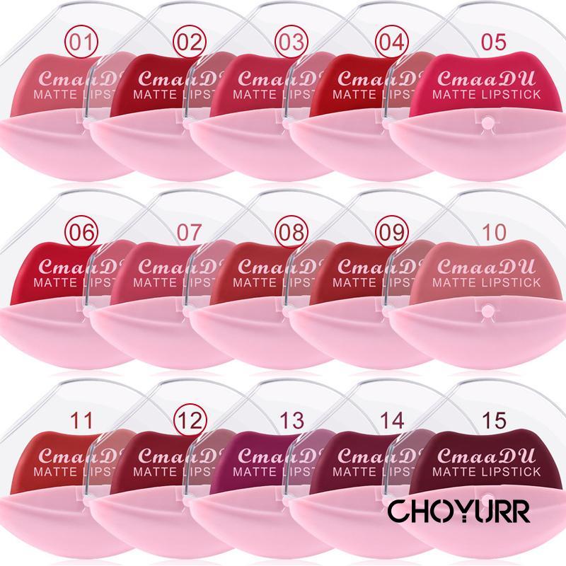 【COD】 Lazy Lipstick Velvet Matte Desain Bentuk Bibir Tahan Lama Tahan Air -CH