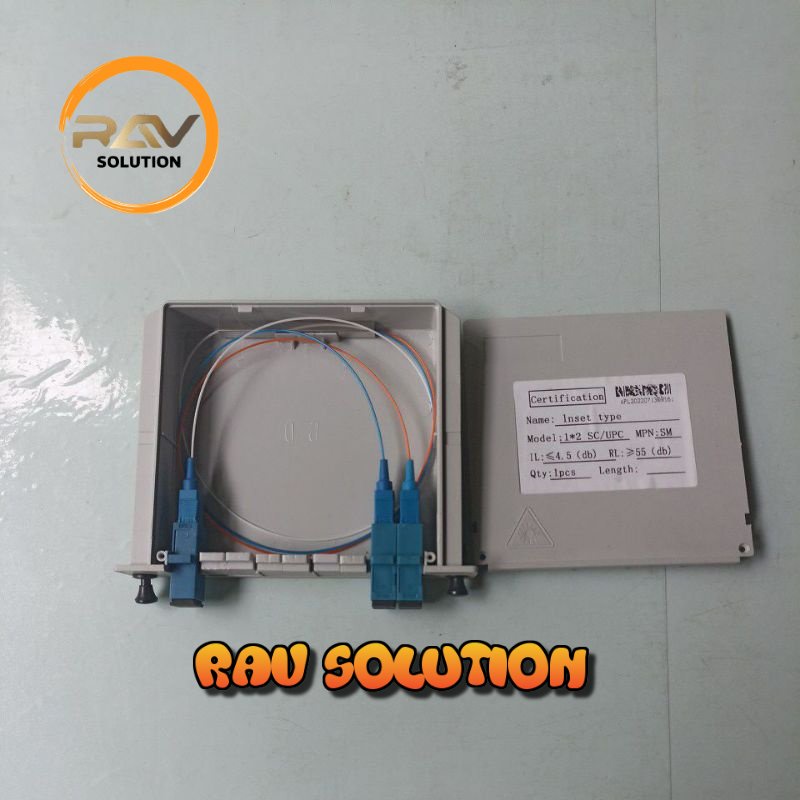 splitter + box 1-2 sc upc - RAV SOLUTION FIBER OPTIC