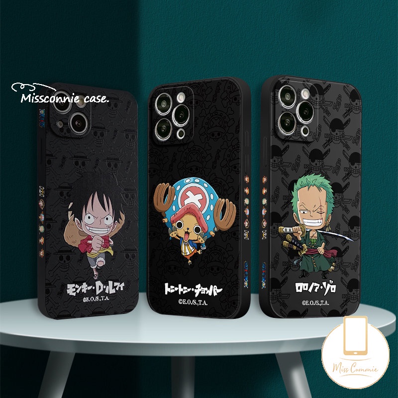 Untuk Infinix Hot 10 11 9 12 Play Smart5 4 6 Plus Hot 10Lite 20s 9 11 8 11s 12 12i 20 10t 10s Note 11 12pro 12 G96 8 12 2023 One Piece Luffy Zoro Lurus Pinggir Sisi Case Motif