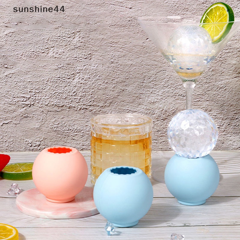 Sunshine 5cm Sphere Cetakan Es Whiskey Ice Ball Silicone Mold Ice Ball Maker Untuk Bourbon, Scotch, Minuman Cocktail Kuno ID