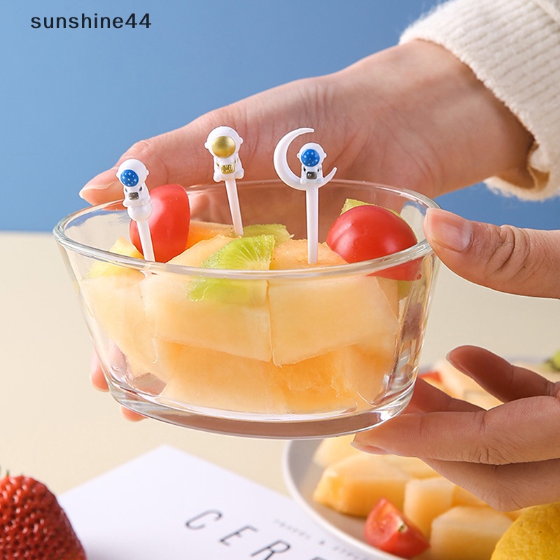 Sunshine 8Pcs Mini Anak Hewan Makanan Buah Picks Garpu Kotak Makan Aksesori Dekorasi Alat ID