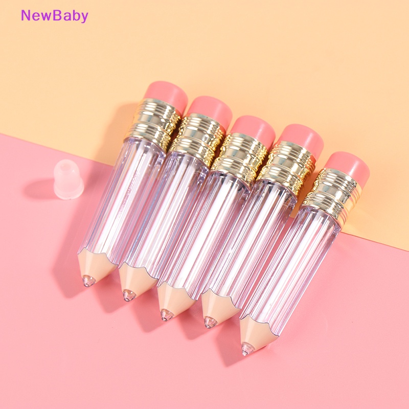 Newbaby 5x Tabung Pensil Bentuk Bibir Botol Isi Ulang Lipgloss Packing Bottle ID