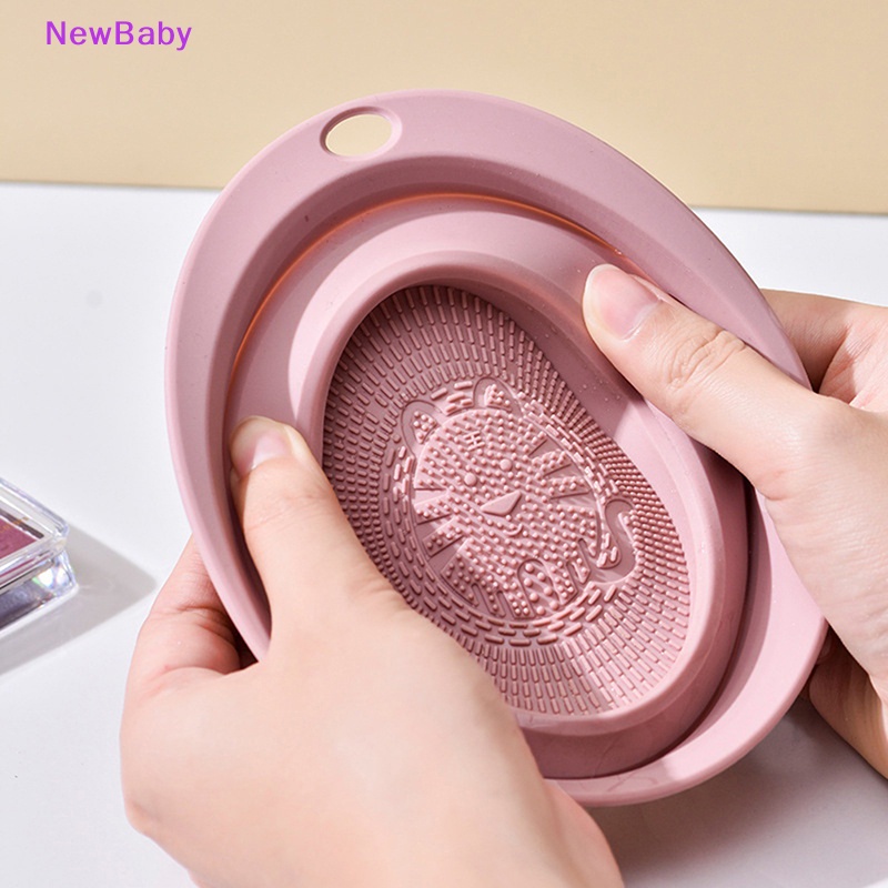 Newbaby Sikat Makeup Silikon Pembersih Mangkok Cuci Scrubber Papan Alat Alas Pembersih ID