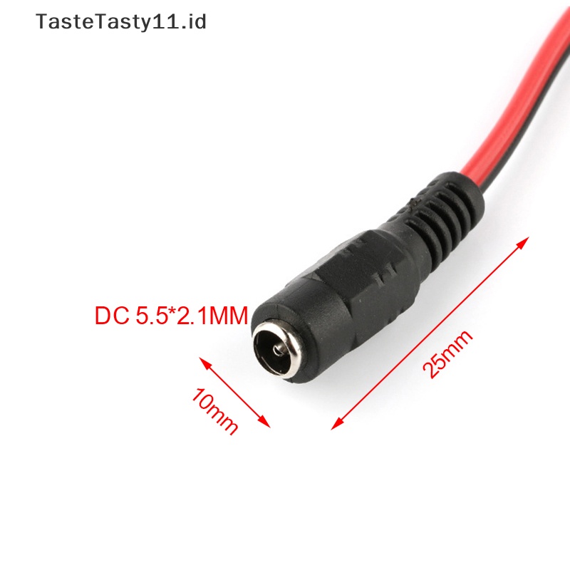 Tastetasty 5pcs Male+5pcs Female Jack Cable Kuncir CCTV Power Adaptor Plug Konektor DC 12V 2.1x5.5mm.