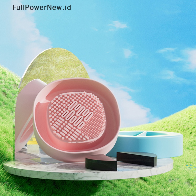 Power Silicone Eyeshadow Sponge Cleaner Kuas Makeup Penghilang Warna Dry Clean Mat Box ID