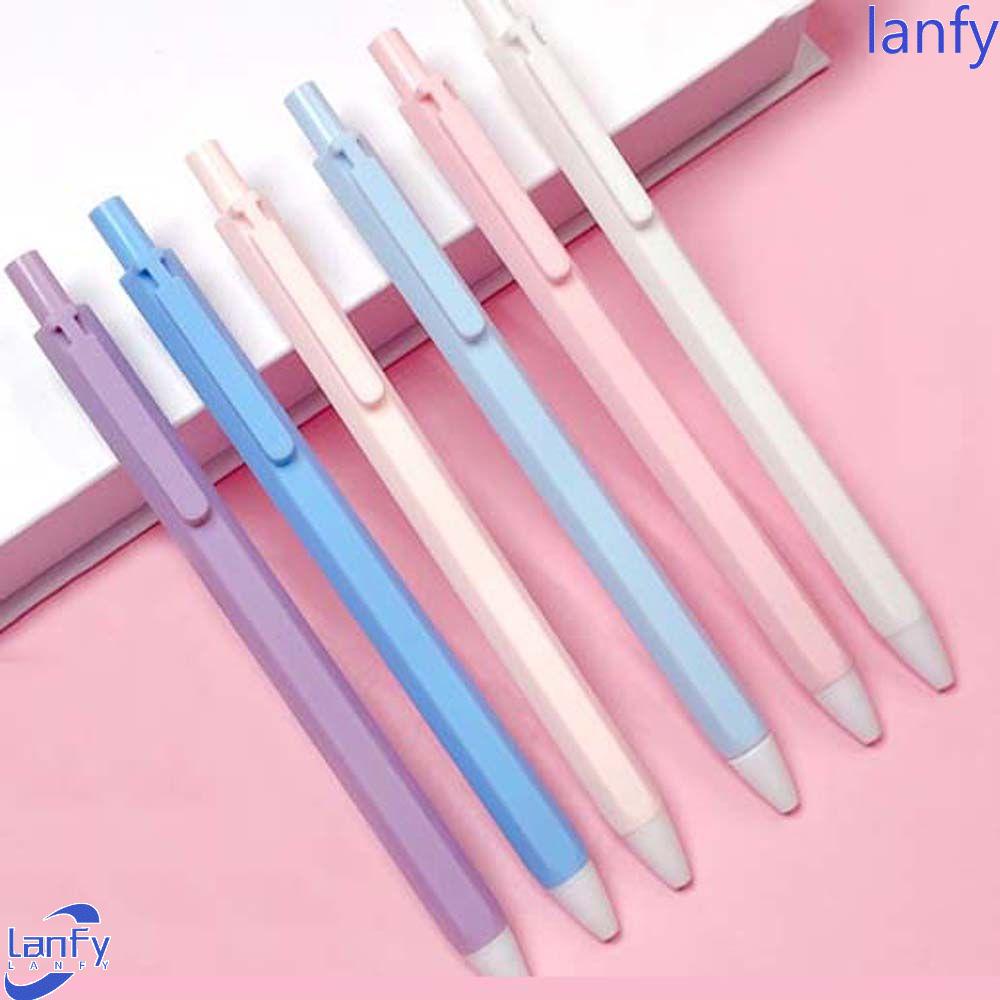 Lanfy Gel Pen Unisex|Pulpen Warna 0.5mm Hadiah Anak Pulpen Netral