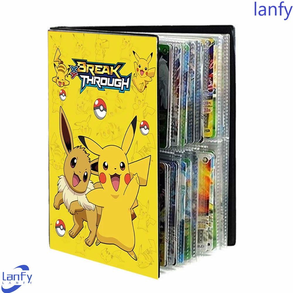 Lanfy Kartu Pokemon Album Pokemons Mainan Kartun Pikachu Anime Display Binder VMAX GX EX Collection Folder