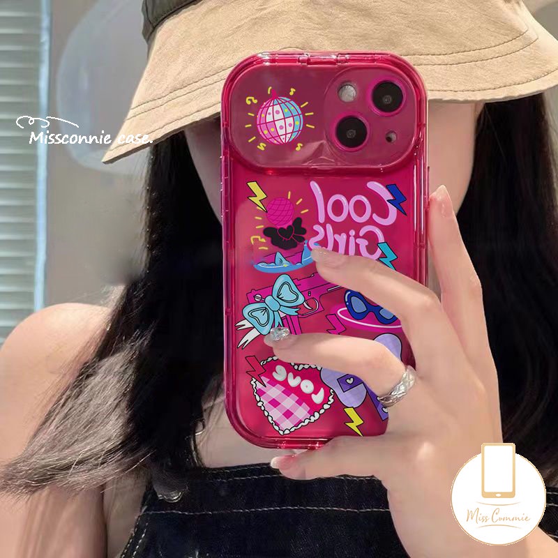 Ins Kartun Lucu Keren Perempuan Ponsel Case Untuk Oppo A57 A7 A15 A5s A12 A53 A9 A5 A31 A33 2020 A35 A77S A15s A3s A77 A11K Kreatif Flip Make Up Cermin Shockproof Soft Case