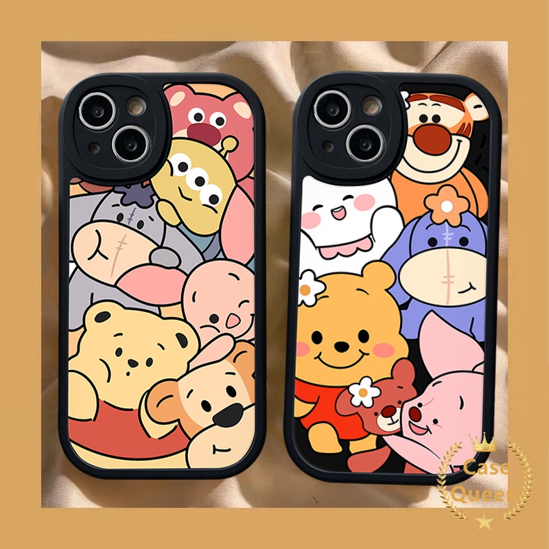 Kartun Disney Winnie The Pooh Manyo Case Kompatibel Untuk IPhone XR XS X Max7 6s 8 6 Plus 11 14 13 12 Pro Max SE 2020 Ponsel Lucu Lembut Pasangan Tpu Cover