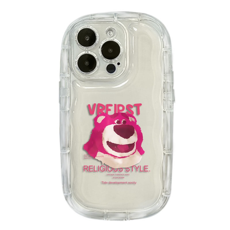 IPHONE Soft Shockproof Case Kompatibel Untuk Iphone11 14 13 12 Pro XS Max X Xr7 +8 Plus Casing Ponsel Transparan Beruang Lucu TPU Silikon Cover