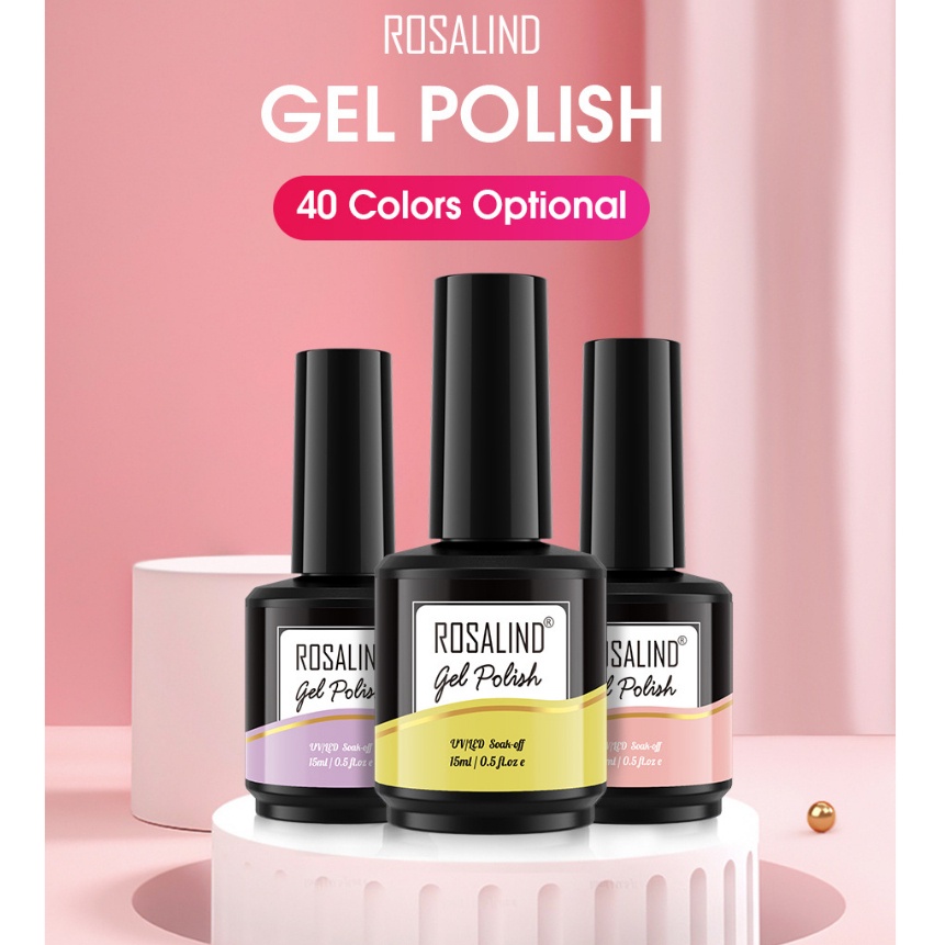 ~AB~ Rosalind 15 mL 40 Warna Kutek Cat Kuku Gel polish Kuteks UV Gel Kutek Gel UV LED Nail Polish Nail Gel