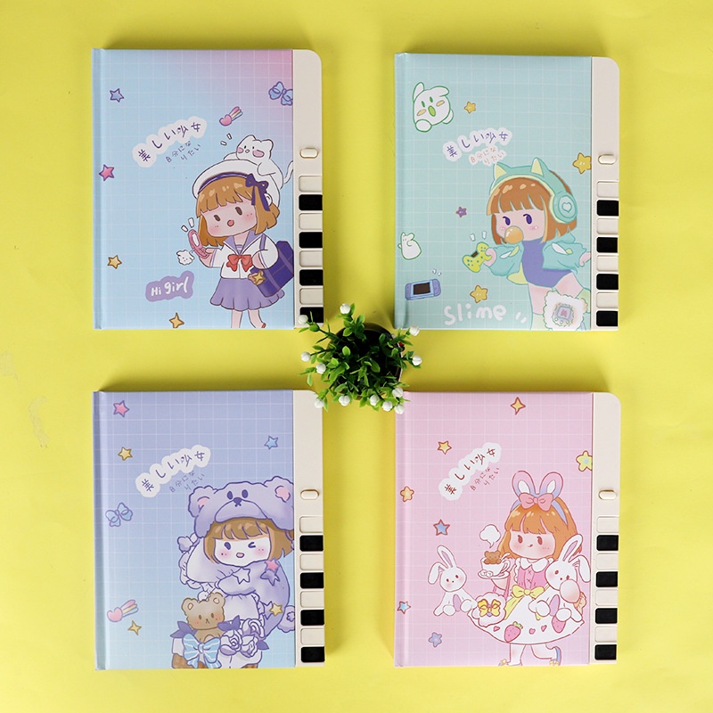 Creative Lockable Diary Book 32K Open Password Book Kartun Notebook Siswa Sekolah Dasar Notebook Untuk Hadiah