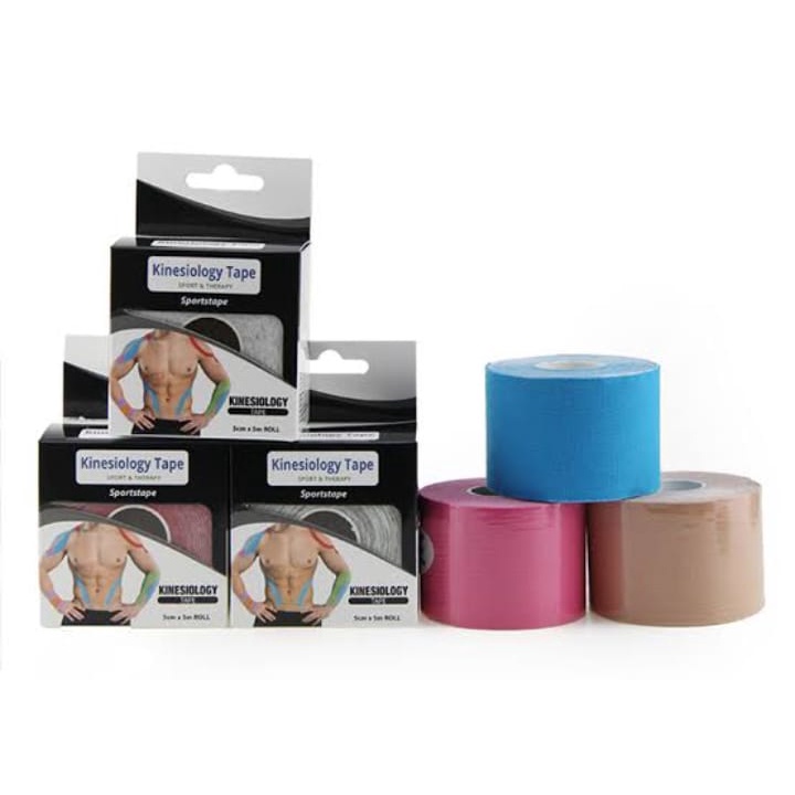 Pita Kinesiologi 11 Warna 5Cm X 5M Olahraga Kintape Roll Katun Elastis