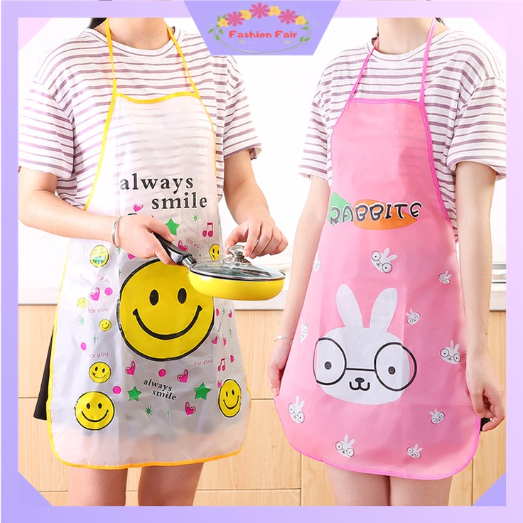FASHION FAIR - D6161 Apron H191 / Celemek Dapur / Apron Waterproof Berkarater Lucu / Apron Celemek / Celemek Masak Anti Air / Apron Celemek Motif Imut Lucu