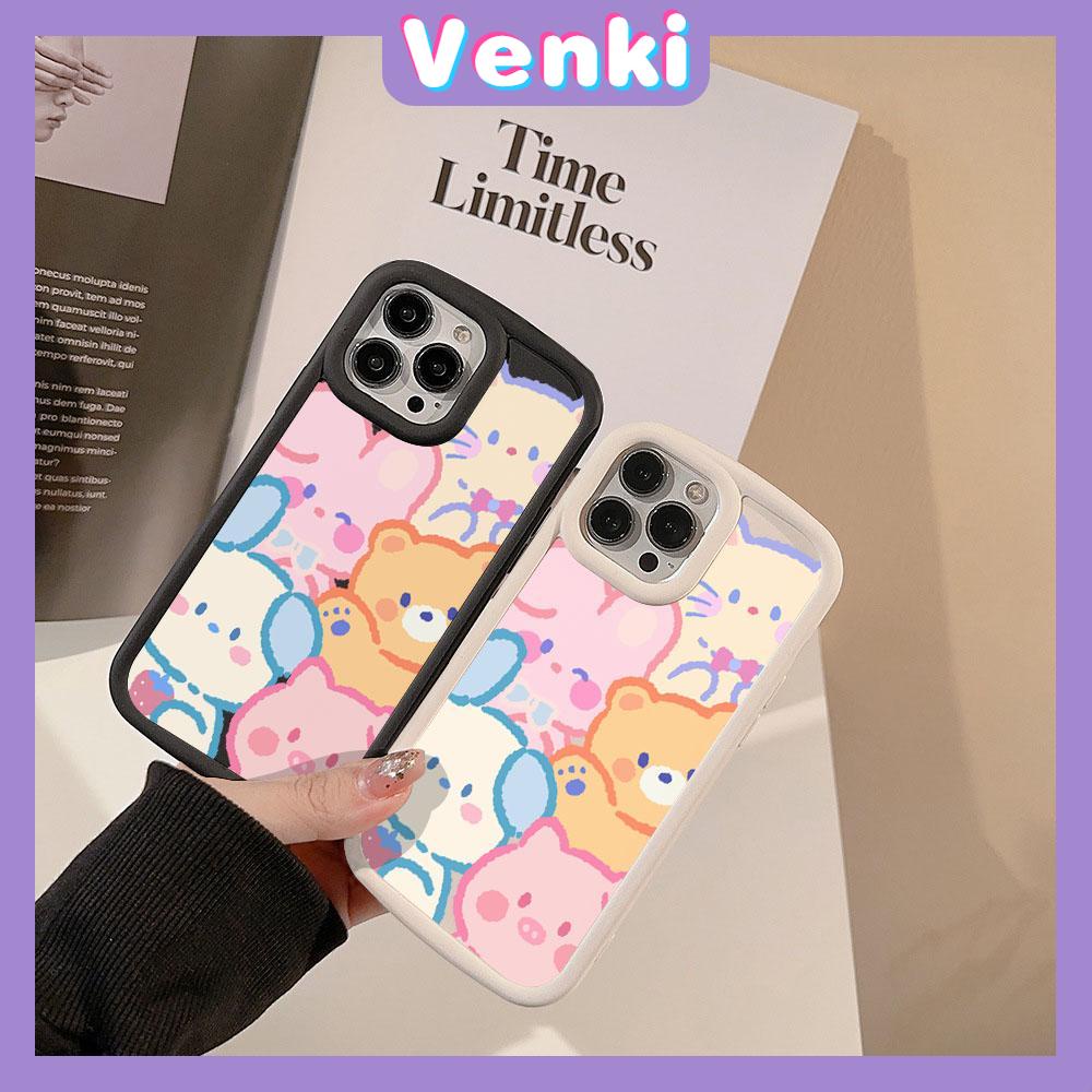 VENKI - For iPhone 11 iPhone Case Black Glossy TPU Soft Case Shockproof Protection Camera Cute Dog Compatible with iPhone 14 13 Pro max 12 Pro Max 11 xr xs max 7Plus 8Plus