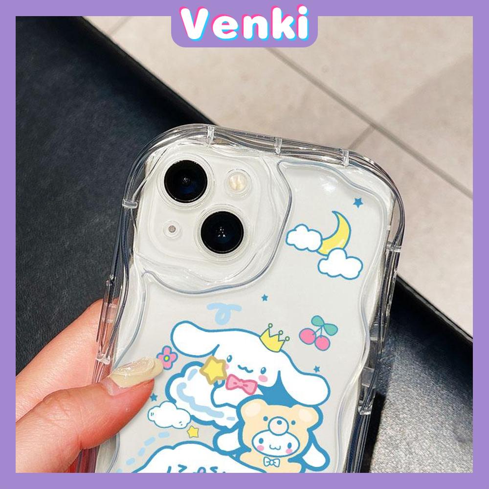 VENKI - For iPhone 11 iPhone Case 3D Curved Edge Wave Clear Case TPU Airbag Shockproof Camera Cover Cute Cartoon Compatible with iPhone 14 13 Pro max 12 Pro Max xr xs max 7 Plus 8