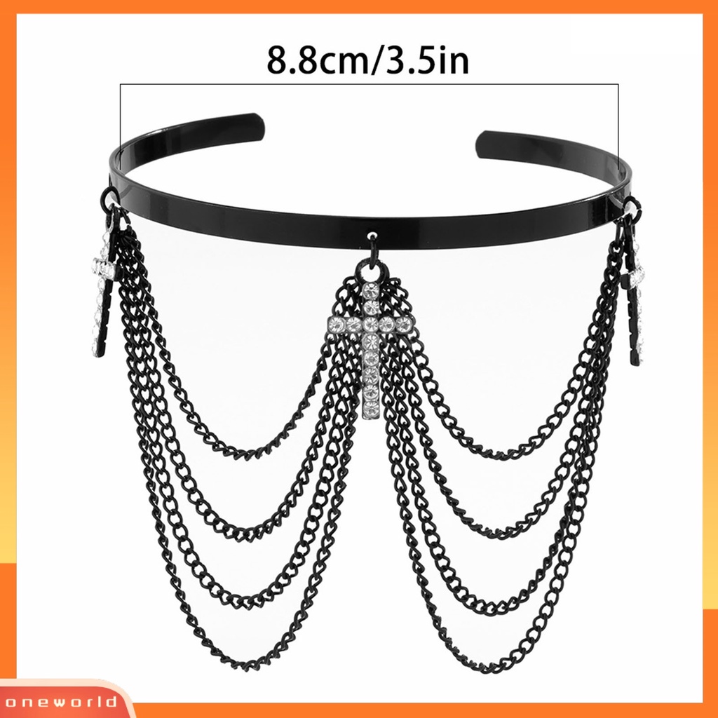 [EONE] Gelang Lengan Liontin Salib Berlian Imitasi Vintage Dengan Rumbai Aksesori Pesta Adjustable Dan Bergaya Untuk Wanita