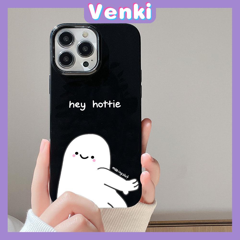 VENKI - For iPhone 11 iPhone Case Pink Glossy TPU Soft Case Shockproof Protection Camera Cute Cute Rabbit Compatible with iPhone 14 13 Pro max 12 Pro Max xr xs max 7Plus 8Plus