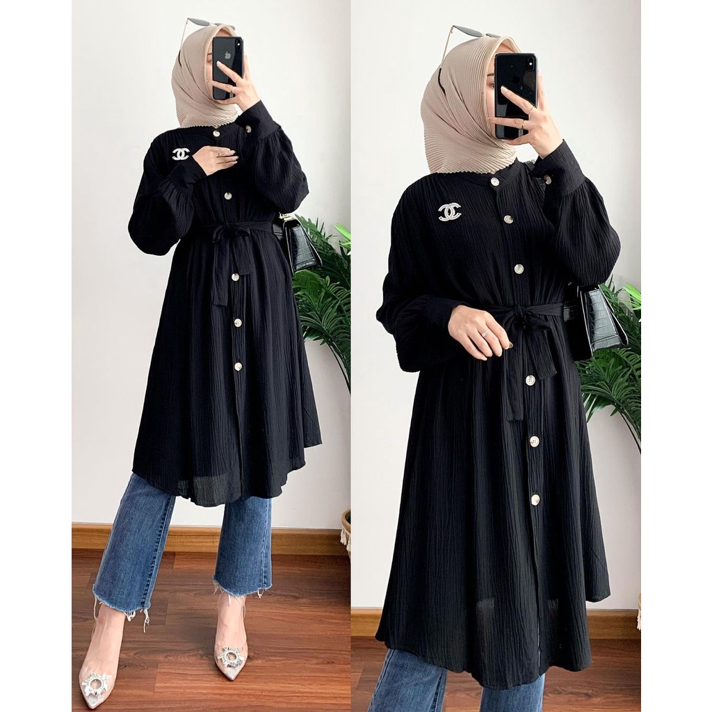 Tunik Amanda Terbaru Bahan Crincle