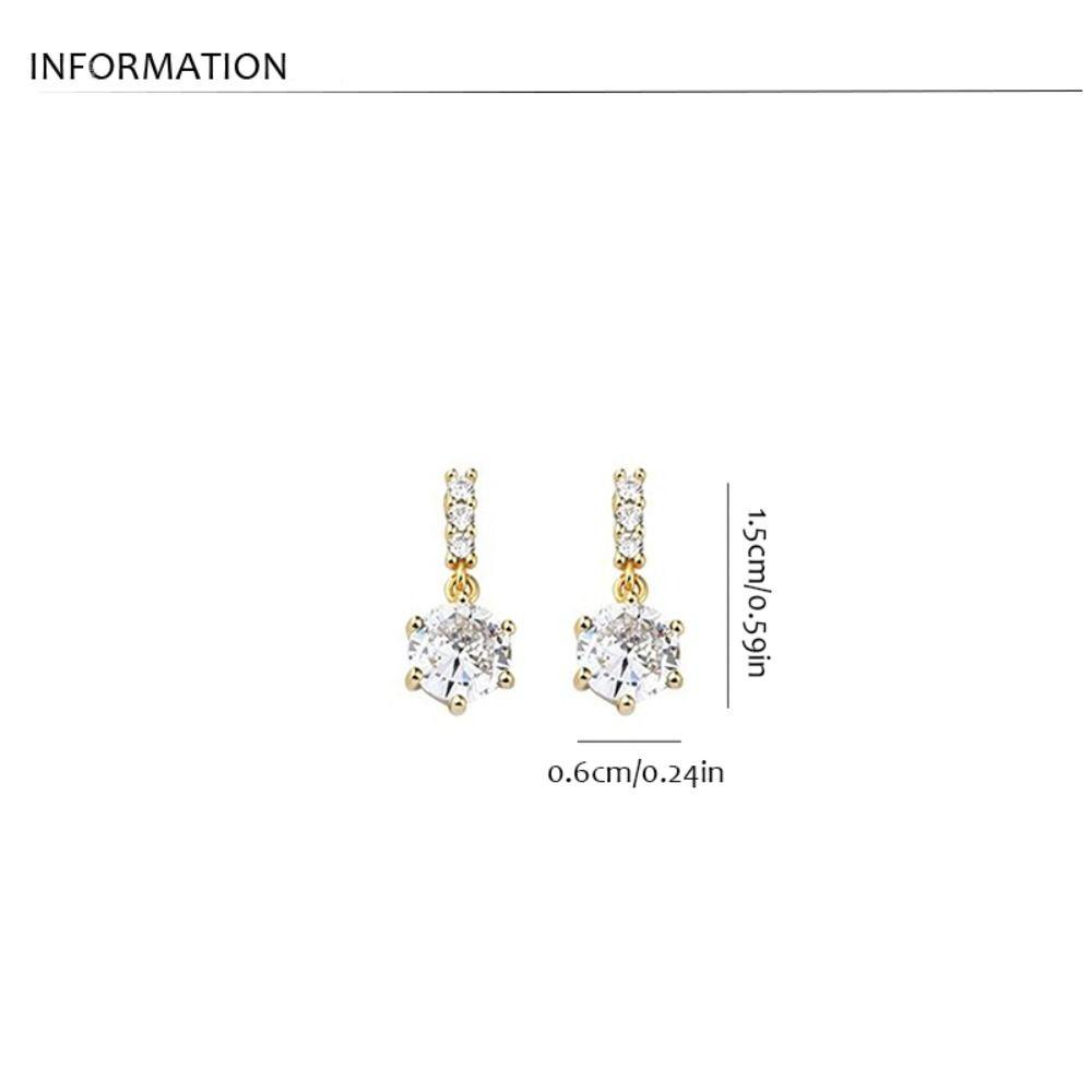 Mxbeauty Anting Tetesan Air Hadiah Shiny Elegan Bulat Indah Persegi Gaya Korea Earrings