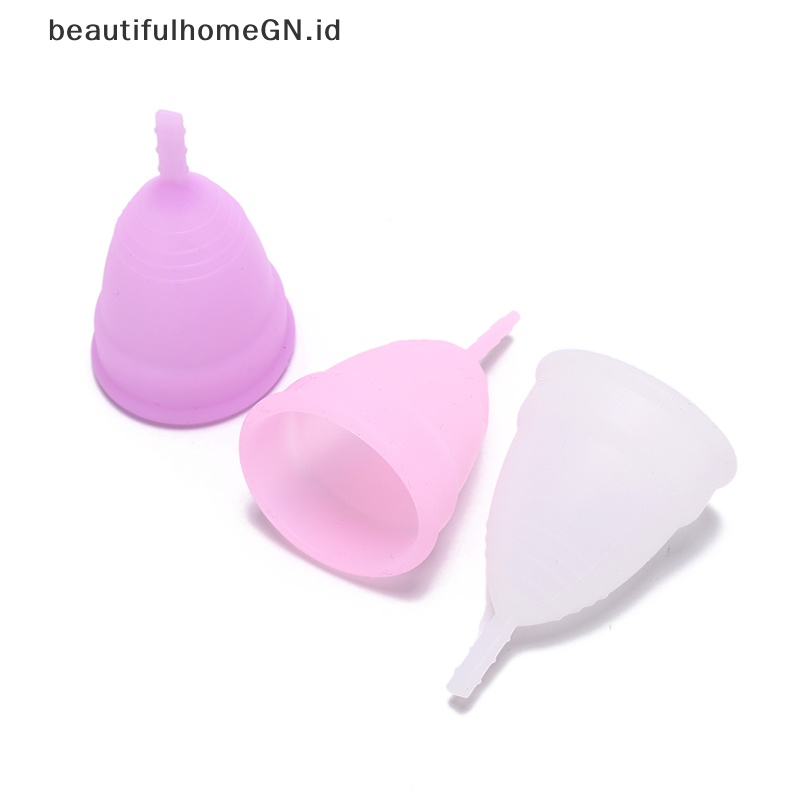 {Cantik} Cangkir Menstruasi Wanita hygiene product medical grade silicone Pemakaian vagina~