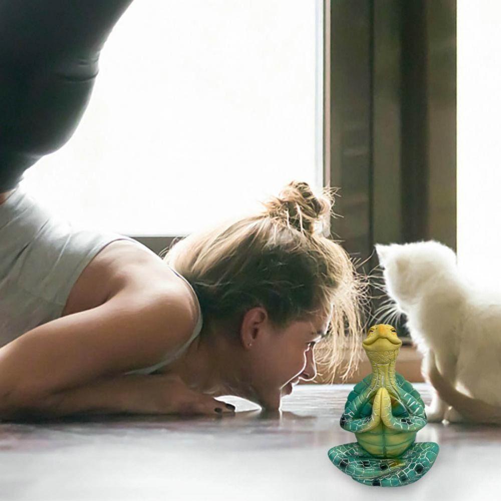 Lanfy Simulasi Penyu Penasaran Anti Karat Ketenangan Posisi Duduk Desain Meditasi Yoga Untuk Buddha Zen Resin Kerajinan Patung Taman