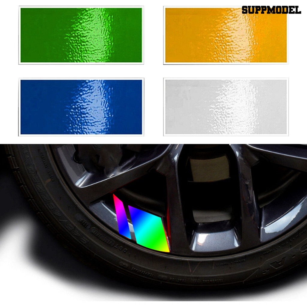 [SM Auto] 6Pcs Stiker Velg Roda Waterproof Hias Universal Mobil Motor Roda Hub Strip Reflektif Perlengkapan Kendaraan