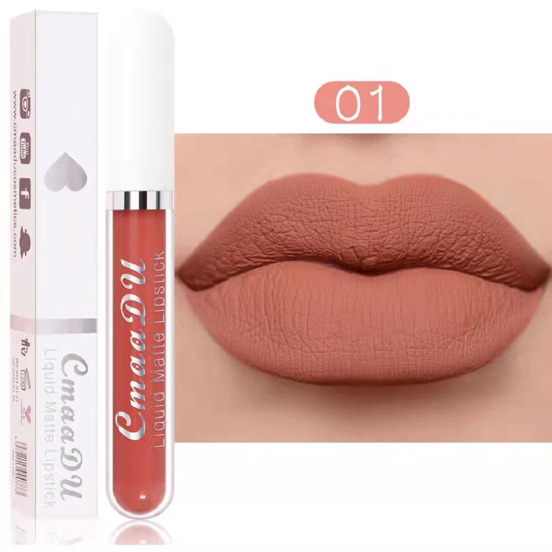 (COD)Lipstick Lip Gloss Melting Matte Lip Tint - Lipgloss Liptint Lipcream warna 18