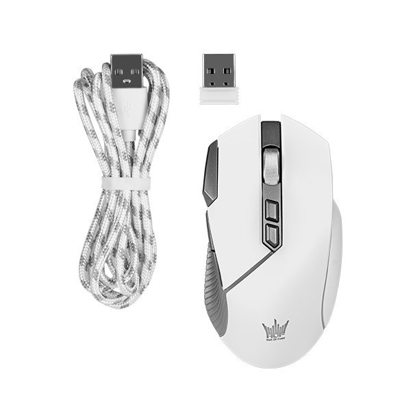 GALAX HOF Tactical M1 White Dual Mode Wireless/Wired Gaming Mouse RGB