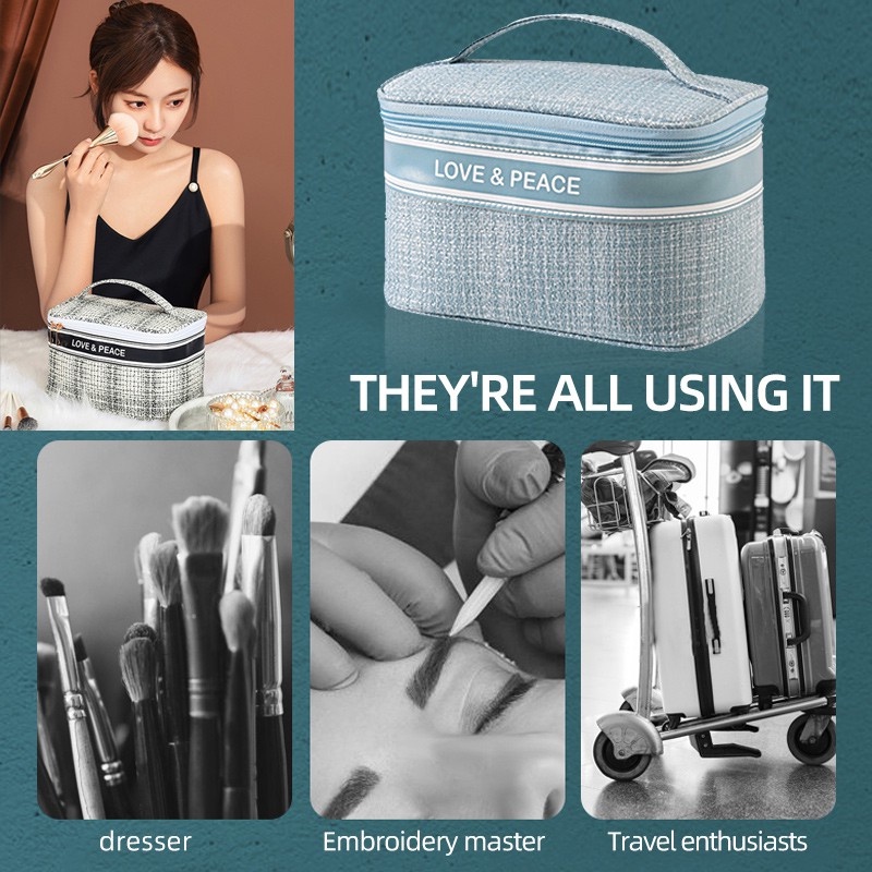 MAGEFY Kantong Kosmetik Bepergian Make-up Kit Organizer Tas Penyimpanan Serbaguna Tahan Air Berkualitas Tinggi