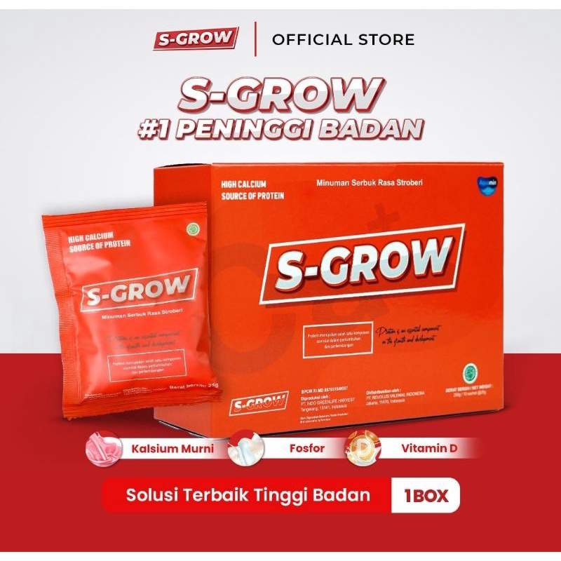 S-GROW Peninggi Badan Dewasa isi 1 Box Jaminan Asli [DISKON]