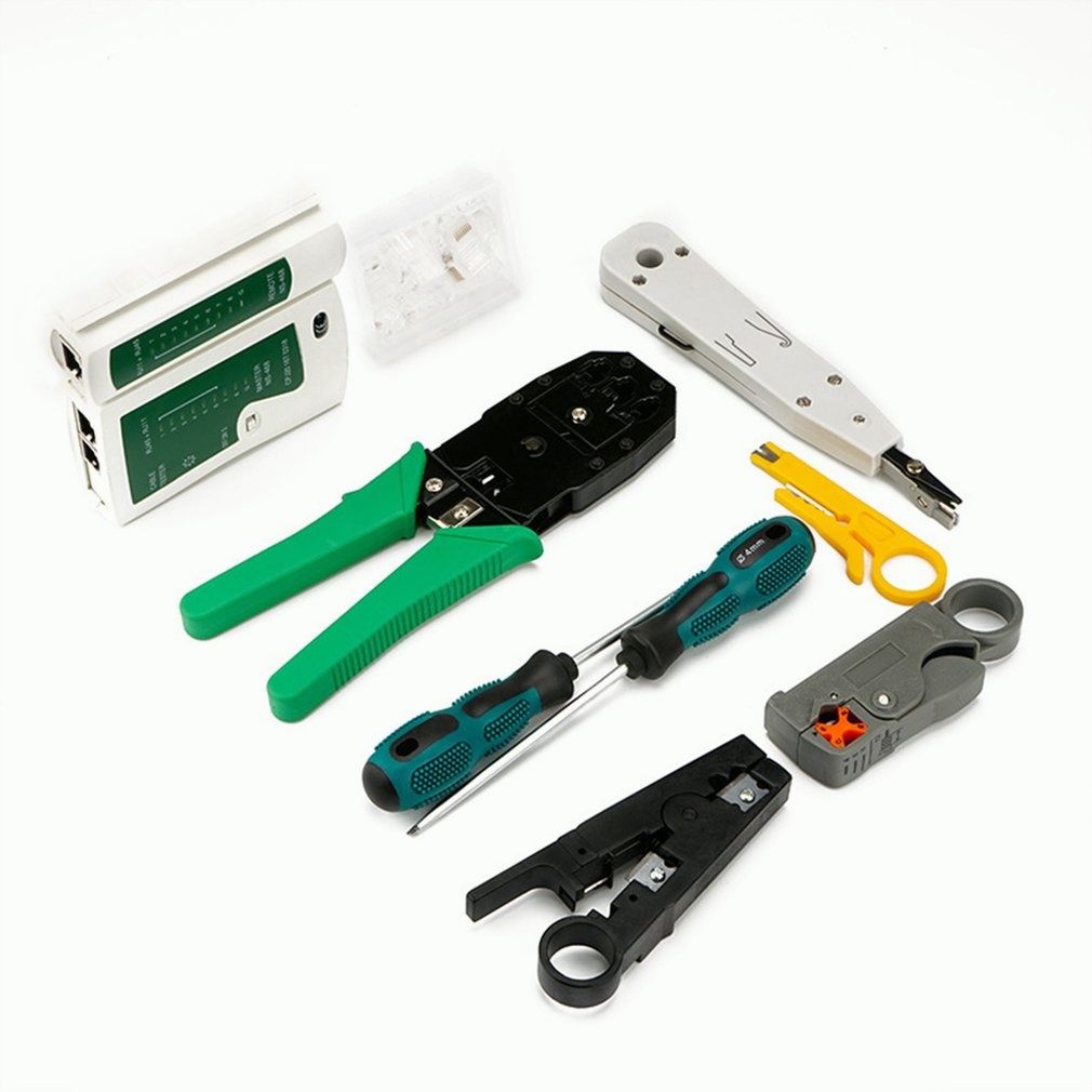 TOOLKIT NETWORK REPAIR TANG CRIMPING LAN TESTER RJ45 RJ11 PLUGBOOT