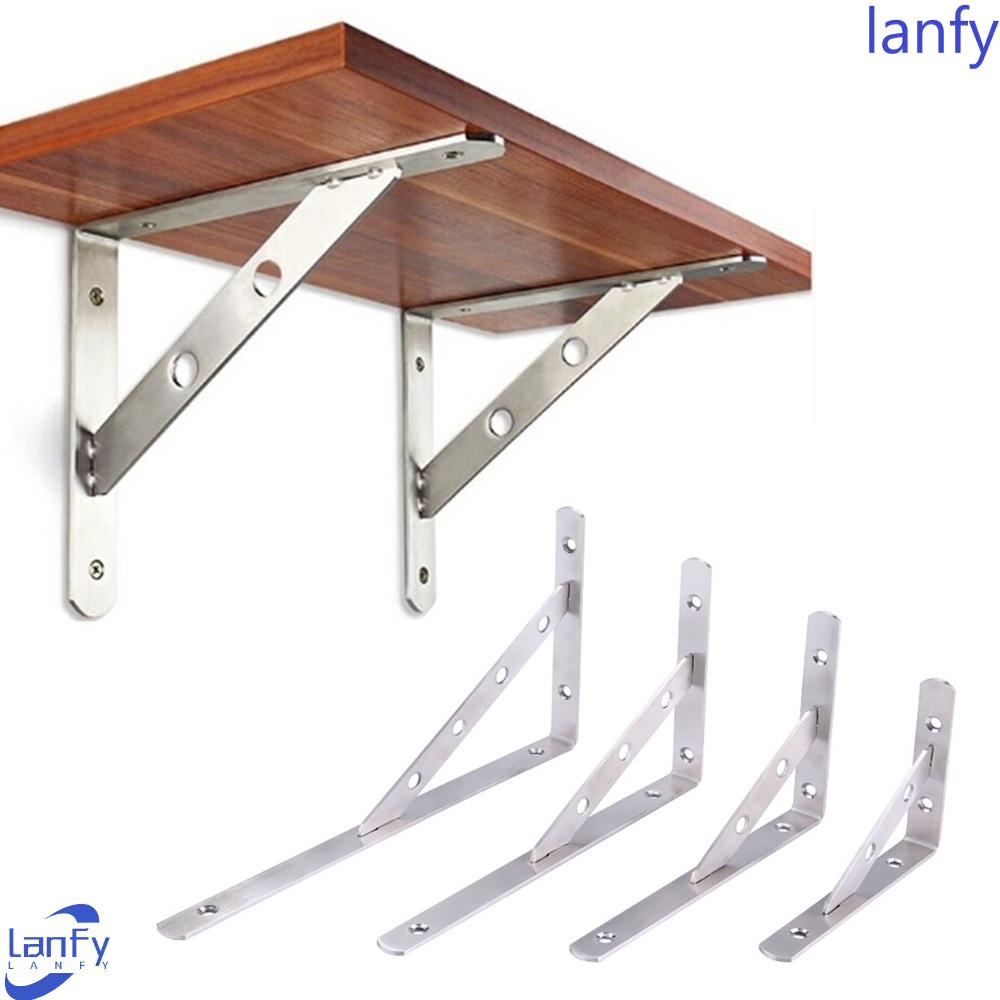 Lanfy Bracket Triangle L Shaped Storage Bracket Tripod Penyangga Frame Load Bearing Penyangga Rak Dinding